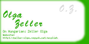 olga zeller business card